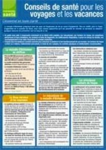 Conseils de santé pour les voyages et les vacances