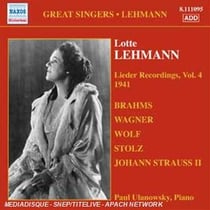 Lotte Lehmann, Soprano Lieder Recordings - Volume 4