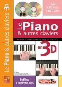 Le piano et autres claviers en 3d - solfèges + tablatures