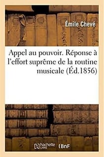Appel au pouvoir. reponse a l'effort supreme de la routine musicale