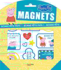 Peppa pig - pochettes magnets - bonne fête papa