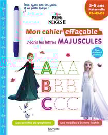 La Reine des Neiges 2 - mon cahier effaçable - j'écris les lettres majuscules