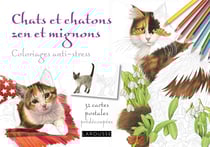 Chats et chatons zen et mignons - coloriages anti-stress - cartes postales