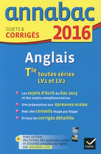Annabac - anglais - terminale (édition 2016)