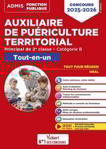 Concours Auxiliaire de puériculture territorial - Catégorie B - Tout-en-un : Concours 2024-2025