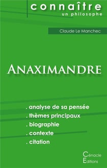 Connaître un philosophe : Anaximandre - analyse complète de sa pensée