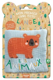 Mon premier livre tissu en lange : les animaux