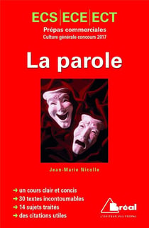 La parole - ECS, ECE, ECT - prépas commerciales - culture générale concours 2017