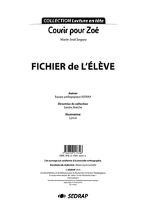 Courir pour Zoé - fichier de l'élève