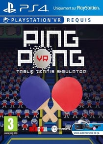 Ping pong table tennis simulator VR