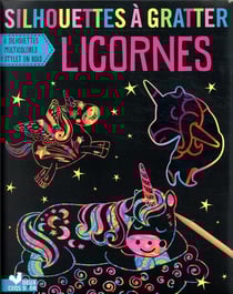 Mes cartes à gratter - silhouettes à gratter - licornes