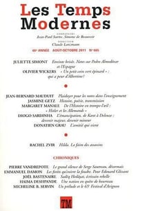 Revue les temps modernes