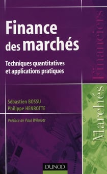Finance des marchés - Techniques quantitatives et applications pratiques