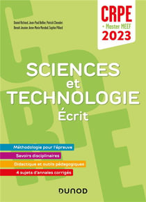 Je prépare : concours professeur des écoles - sciences et technologie - écrit / admissibilité (édition 2023)