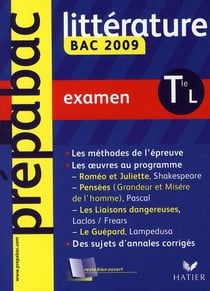 Prépabac : littérature - terminale L - examen (édition 2009)