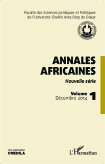 Annales africaines (vol 1) nouvelle serie decembre 2014