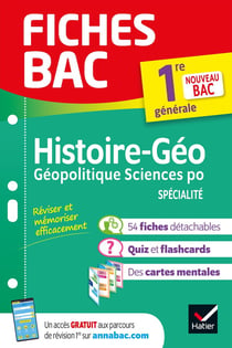 Fiches bac : histoire-géographie, géopolitique, sciences politiques - 1re