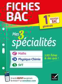 Fiches bac Tome 36 : maths, physique-chimie, SVT - 1re générale (édition 2022)