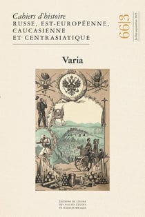 Cahiers du monde russe et soviétique n.66 : Varia