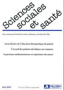 Revue sciences sociales et sante n.36 - socio-histoire de l'éducation thérapeutique du patient
