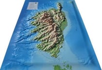 Carte en relief de la Corse