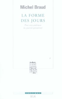 Revue poétique : la forme des jours - pour une poétique du journal personnel