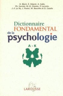 Dictionnaire de psychologie  - tome 1