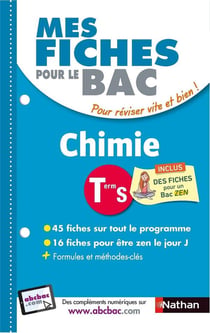 MES FICHES ABC DU BAC Tome 10 : chimie - terminale S (édition 2018)