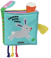 Coucou petit lapin : Livre tissu