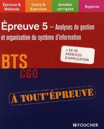 Épreuve 5 - analyses de gestion et organisation du système d'information