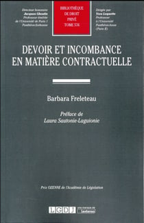 devoir et incombance en matière contractuelle