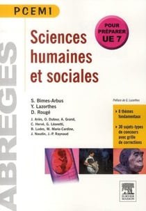 Sciences humaines et sociales (édition 2011)