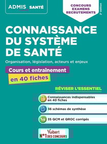Connaissance du système de santé - Cours et entraînement en 40 fiches - Organisation, législation, acteurs et enjeux : Concours, examens et recrutements - Fonction publique hospitalière - Catégories A, B et C - 2024-2025