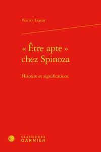 « être apte » chez Spinoza - histoire et significations