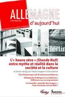 Allemagne d'aujourd'hui, n°224/avril - juin 2018