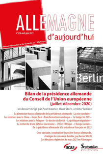 Allemagne d'aujourd'hui : bilan de la présidence allemande du Conseil de l'Union européenne