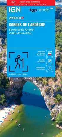 2939OTR : Gorges de l'Ardèche - Bourg-St-Andéol, Vallon-Pont-d'Arc (2e édition)