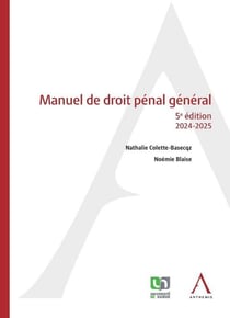 Manuel de droit pénal général (édition 2024/2025)
