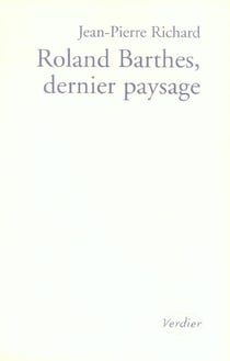 Roland barthes dernier paysage
