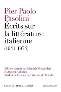 Écrits sur la littérature italienne (1941-1974)