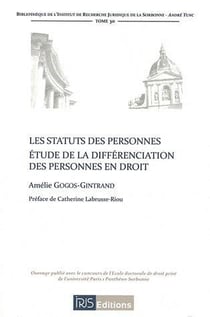Les statuts des personnes - étude de la différenciation des personnes en droit