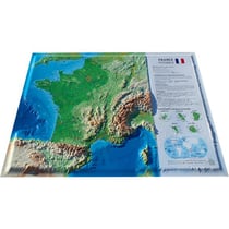 Carte en relief de la France physique