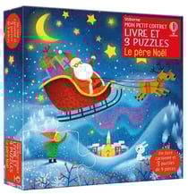Le pere noel - mon petit coffret livre et 3 puzzles