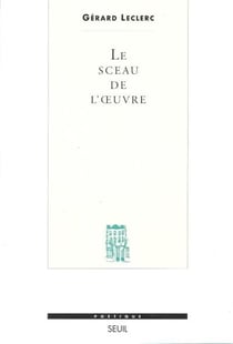 Revue poétique : le sceau de l'oeuvre