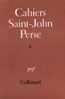 Cahiers saint-john perse