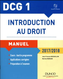 Dcg 1 - introduction au droit - manuel et applications, qcm (édition 2017/2018)