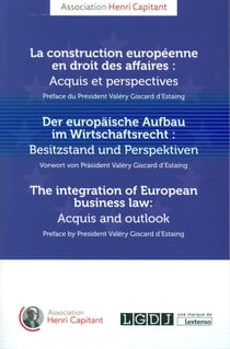 la construction européenne en droit des affaires : acquis et perspectives