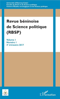 Revue beninoise de science politique n.1/1 (edition 2017)