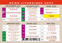 Mémo liturgique 2022 : carte souple