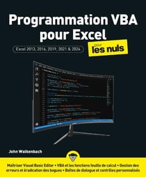 Programmation VBA pour Excel 2024 pour les nuls